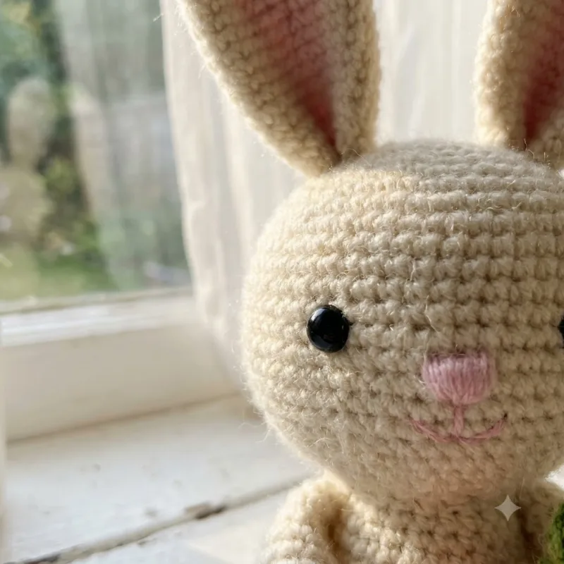 Little Bunny with Carrot Amigurumi Crochet Pattern step detail