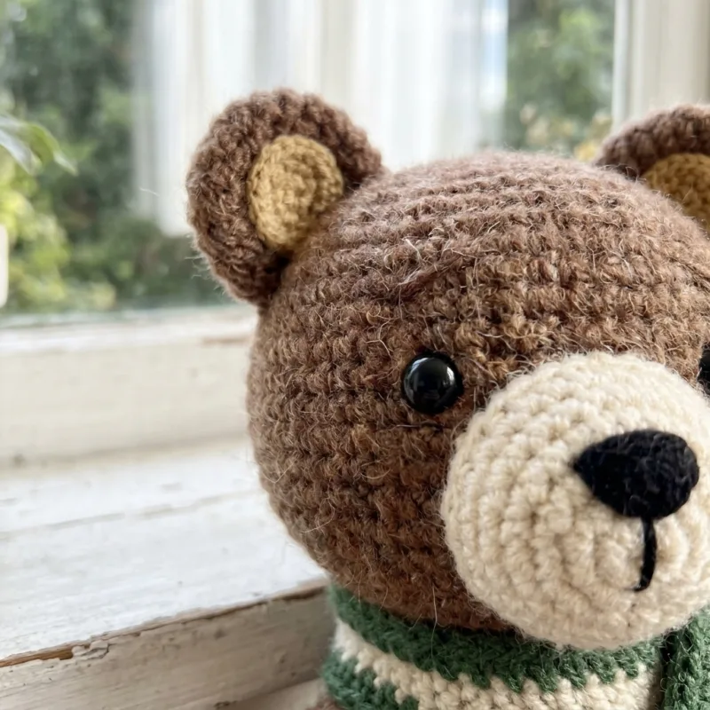 Cozy Bear in a Scarf Amigurumi Crochet Pattern step detail