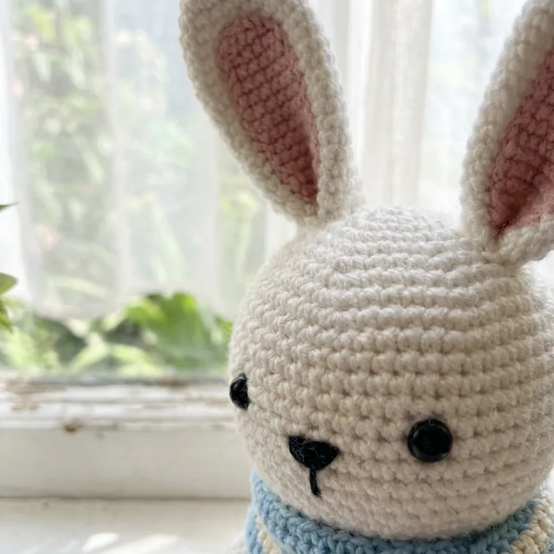 Cozy Bunny in a Scarf Amigurumi Crochet Pattern step detail