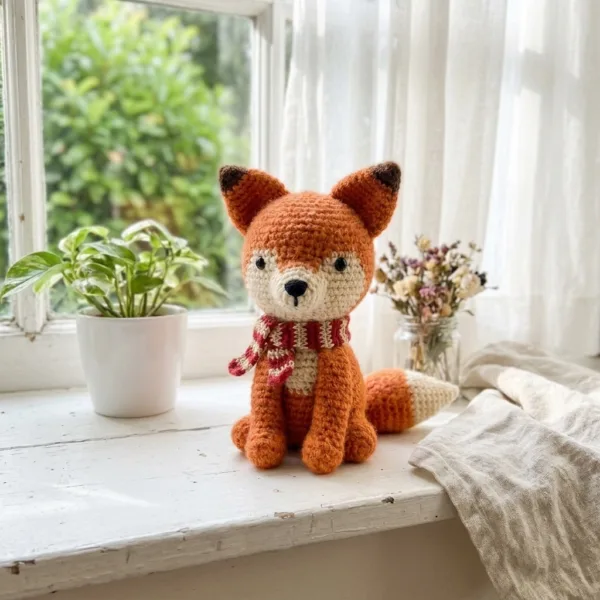 Cozy Fox in a Scarf Amigurumi Crochet Pattern