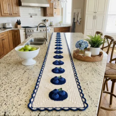 Blueberry Bramble Table Runner Crochet Pattern - finished amigurumi