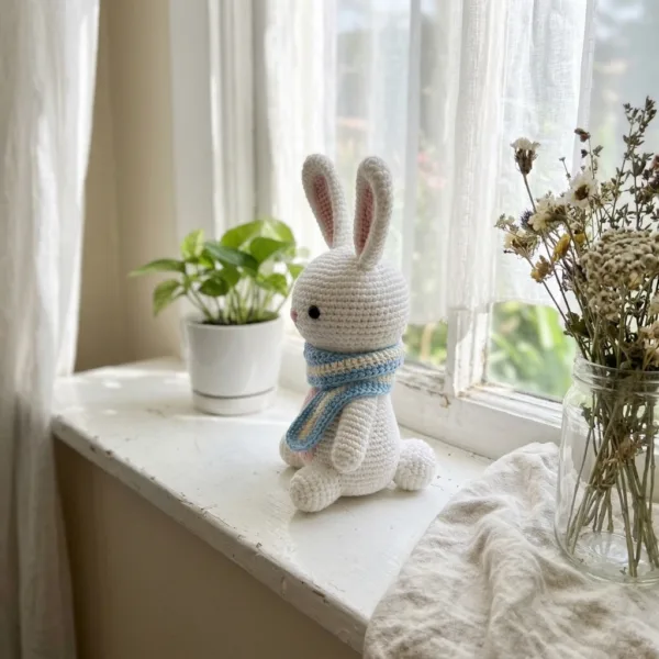 Cozy Bunny in a Scarf Amigurumi Crochet Pattern