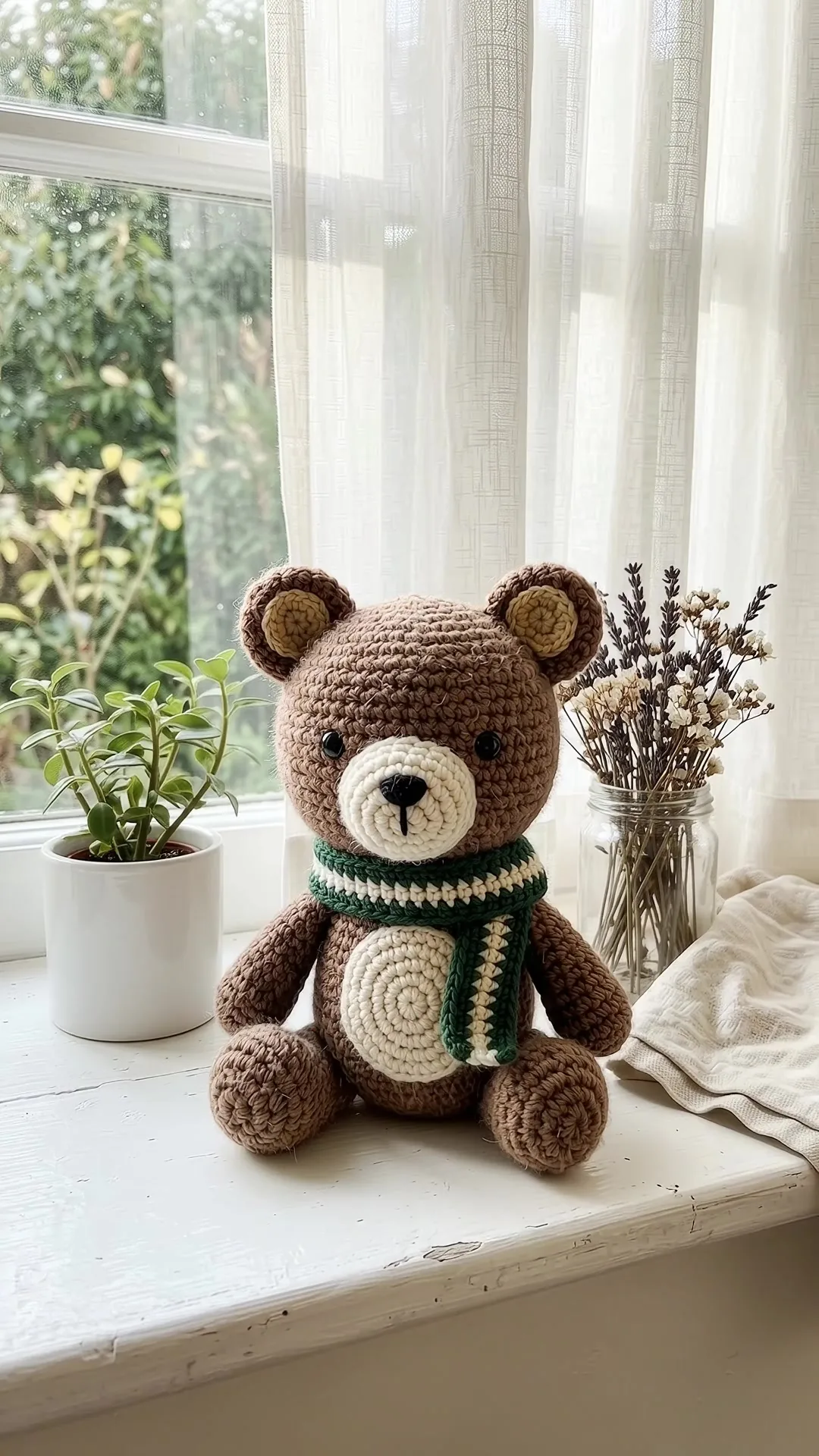 Cozy Bear in a Scarf Amigurumi Crochet Pattern