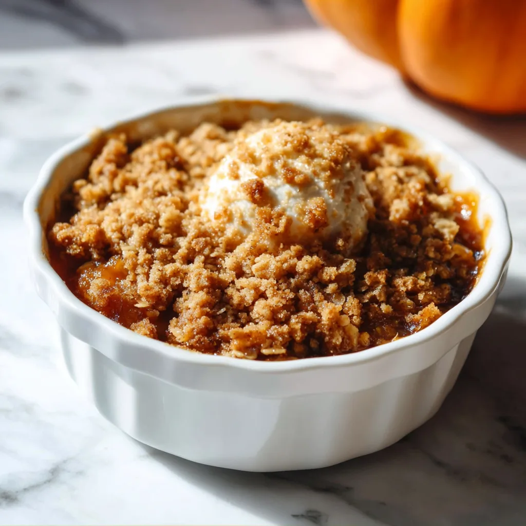 Crustless Pumpkin Pie Crisp