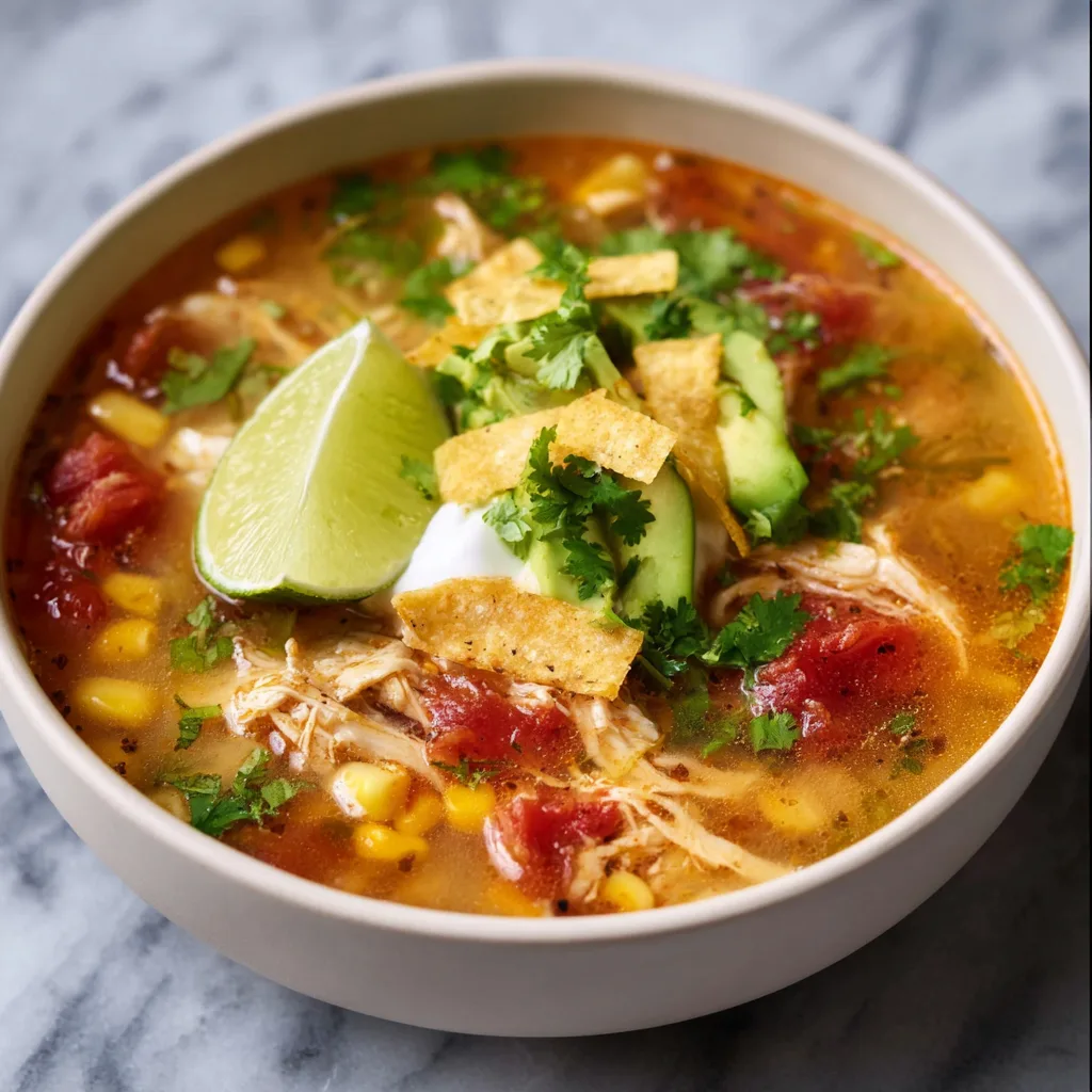 Zesty Chicken Tortilla-Style Soup