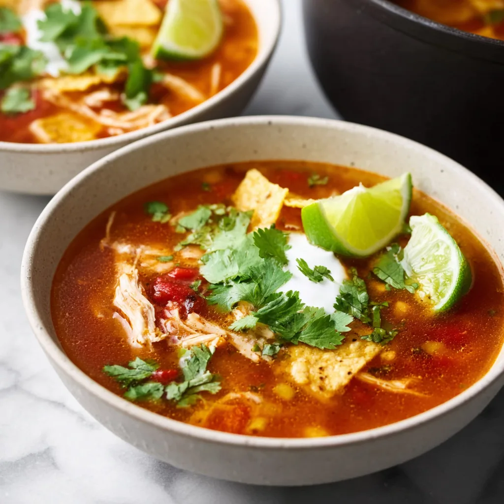 Zesty Chicken Tortilla-Style Soup