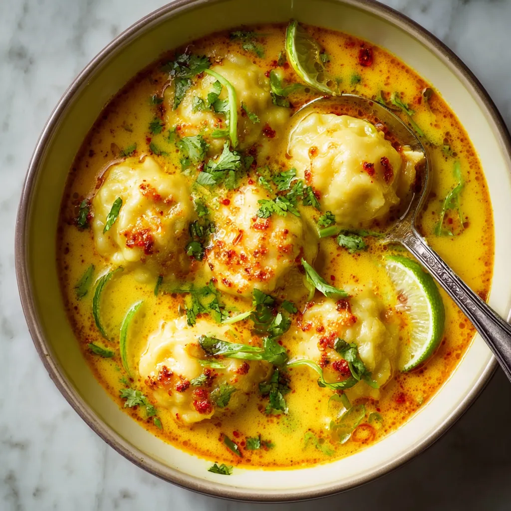 Coconut Curry Soup with Fluffy Dumplings