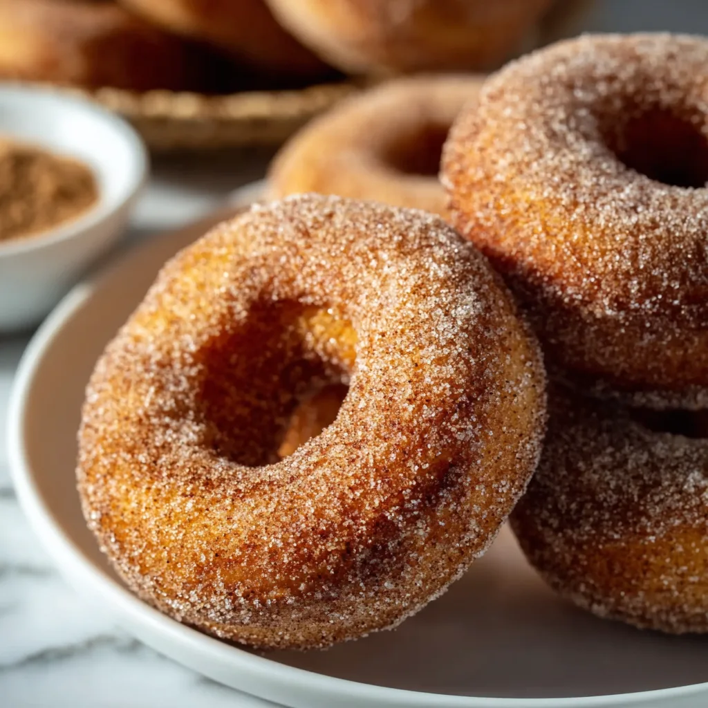 Baked Apple Cider Cinnamon Sugar Donuts