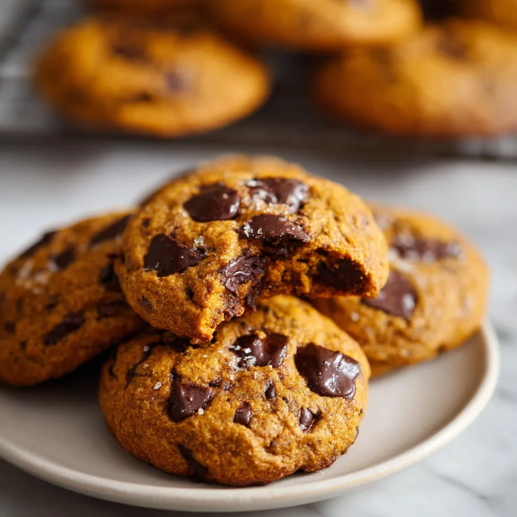 Soft-Baked Pumpkin Chocolate Chunk Cookies