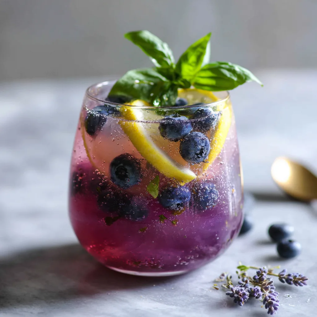 Blueberry Lavender Basil Spritz