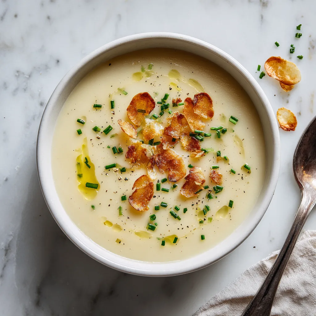 Velvety Garlic & Potato Soup
