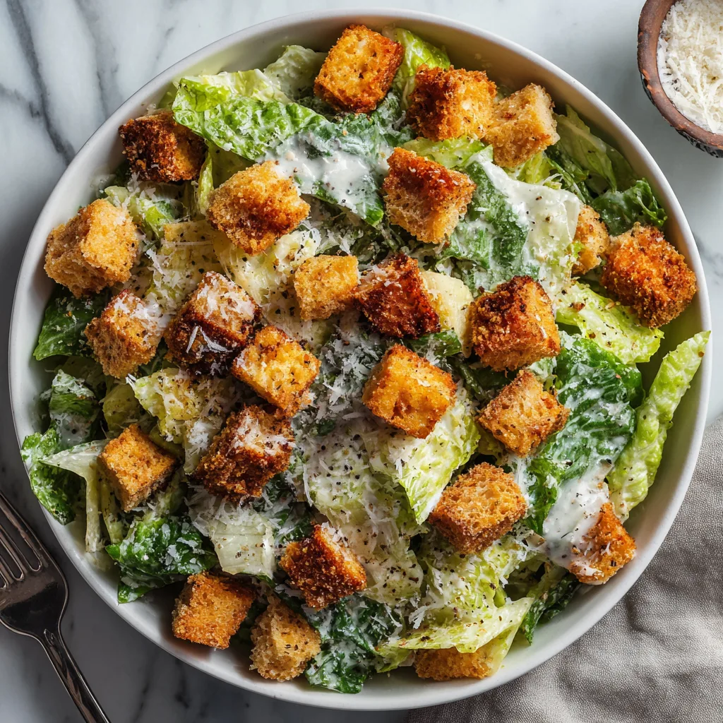 Crunchy Tofu Caesar Salad