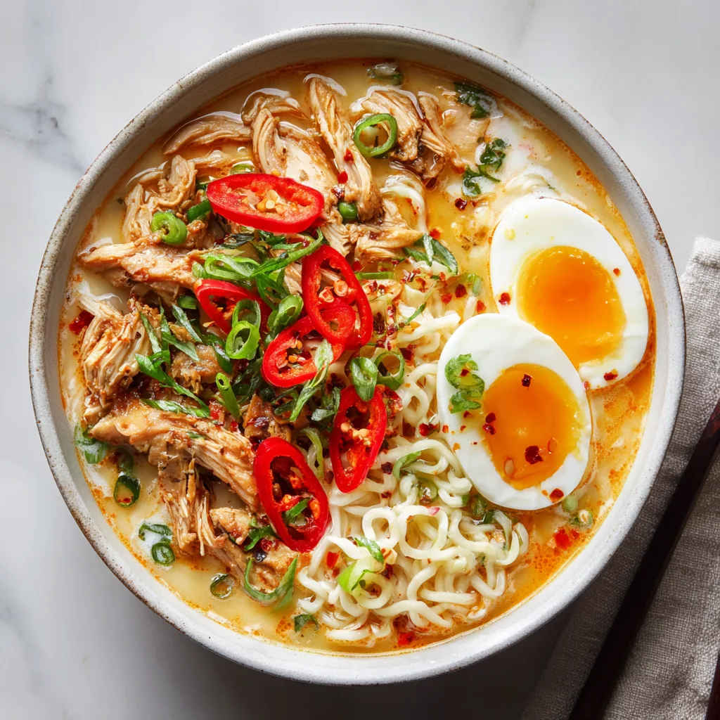 Spicy Garlic Cream Chicken Ramen