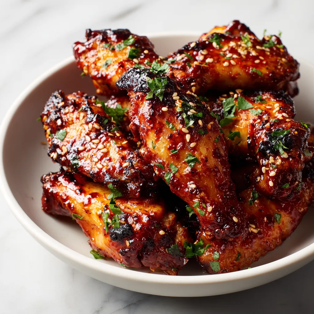 Sticky Baked BBQ Chicken Wings