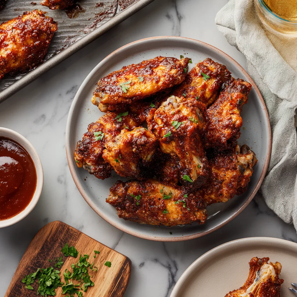 Sticky Baked BBQ Chicken Wings